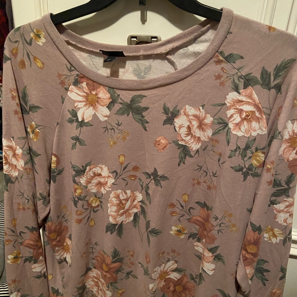 Floral Pink Lightweight Sweater